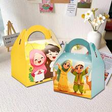 12/24pcs - Middle Eastern Holiday Gift Boxes, Cartoon Mid-Autumn Festival Gift Paper Boxes, Ramadan Celebration Return Gift Boxes, Eid Al-Fitr Packaging Paper Boxes, Ramadan Holiday Party Gift Boxes, Suitable For Gifts, Candies And Other Items - Multicolor - View 5