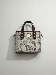 New Chinese Style Designer Embroidered Small Handbag, Street Fashion Exquisite Mini Bucket Bag, High-End Versatile Shoulder Bag For Spring/Summer, Suitable For Shopping, Dating, Vacation, Commuting, Party - White - View 3