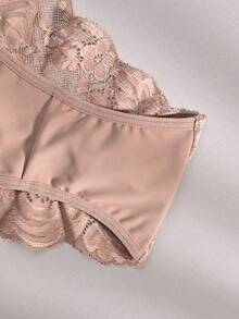 6pcs/Pack - Women's Lace Trim Soft Breathable Bikini Panties, Lace Splice Multicolor Strap Tie Design, Comfortable & Skin-Friendly, Sweet & Sexy Ladies Briefs - Multicolor - View 7