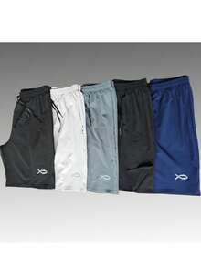 Men's Short Tactel Elastane For Gym, Beach, And Running - 鉛灰 - 查看 2