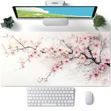 1 tấm lót chuột hình hoa anh đào, thảm trải bàn hoa hồng dễ thương, tấm lót chuột hình hoa anh đào cỡ lớn XXL, tấm lót bàn phím hoa xinh xắn, thảm trải bàn văn phòng dành cho nữ - Nhiều màu - Xem 11