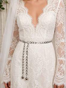 1pc Plus Size Women's Geometric Pattern Waist Chain, Stylish Design - Fashionable And Versatile, Ideal For Daily Outfit Decoration, Suitable For Dresses, Formal Wear, Parties, Gatherings, Also Makes A Great Birthday Gift. - Sunflower Seed Chain - View 8