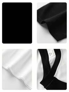 男童卡通图案短袖T恤，休闲时尚童装，男童服装 - 黑色 - 查看 4