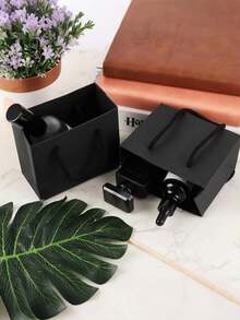 5pcs Black Gift Bag, Marbling Pattern Gift Bag, Valentine's Day Gift Paper Bag, Birthday Gift Paper Bag, Clothing Bag, Holiday Party Kraft Paper Outer Packaging Bag, Vertical White Kraft Paper Bag, Party Supplies, Wedding, Bags, Birthday, Birthday, Party, Party Decorations, Bride, Wedding, Bachelorette Party, Bridesmaids Bags, Gift For Bride - Multicolor - View 6