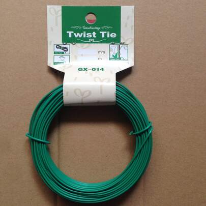 15m Green Coated Iron Wire, 1.8mm Thick, Gardening Plant Fixing Tie, Household Binding Tool