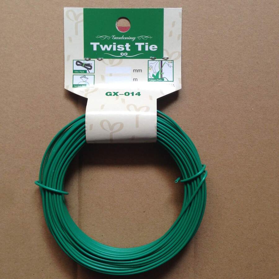 15m Green Coated Iron Wire, 1.8mm Thick, Gardening Plant Fixing Tie, Household Binding Tool