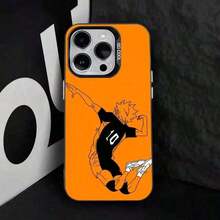 Anime Haikyuu!! Funda para de Karasuno High School compatible con 17, 16, 15, 14, 13, 12, 11, Pro, Max, Plus, Air, a prueba de golpes, mate, negra, rígida - Z7 - Ver 9
