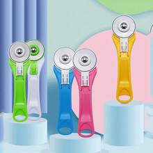 28毫米旋转切割刀，旋转刀片布料剪刀，手持式布料切割轮，圆形刀片，适用于切割布料、皮革、纸张，缝纫和绗缝工具 - 彩色 - 查看 7