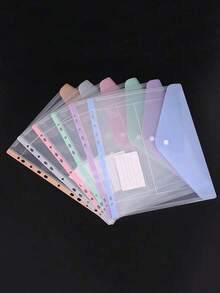 Bộ 12 túi nhựa PP trong suốt với 6 màu Macaron, phù hợp với bìa còng 11 lỗ, tương thích với bìa còng 2, 3 hoặc 4 khoen, lý tưởng cho trường học, văn phòng, đồ dùng học tập và sử dụng khi trở lại trường. - Màu sắc của Macaron ngẫu nhiên - Xem 4