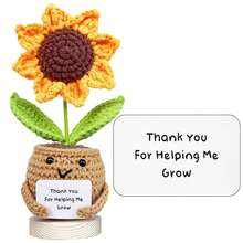 迷你正能量钩针动物，趣味励志生日礼物，适合送给女性、男性、朋友、同事，鲨鱼、鸭子、猫咪造型，附赠正能量卡片，温馨可爱，适合生日、圣诞节、情人节装饰。 - 彩色 - 查看 33