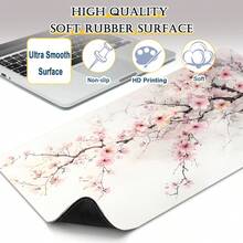 1 tấm lót chuột hình hoa anh đào, thảm trải bàn hoa hồng dễ thương, tấm lót chuột hình hoa anh đào cỡ lớn XXL, tấm lót bàn phím hoa xinh xắn, thảm trải bàn văn phòng dành cho nữ - Nhiều màu - Xem 10