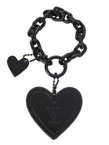 Schwarzer herzförmiger Autoschlüsselanhänger, Taschenanhänger, Handyanhänger, Partyfavoritengeschenk für Verwandte, Freunde und Freundinnen - Schwarz - Übersicht 4