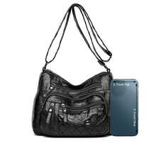 New Multi-Functional Middle-Aged Women's Handbag, Mother Bag, Mother-In-Law Bag, Soft Leather Feel Shoulder & Crossbody Bag