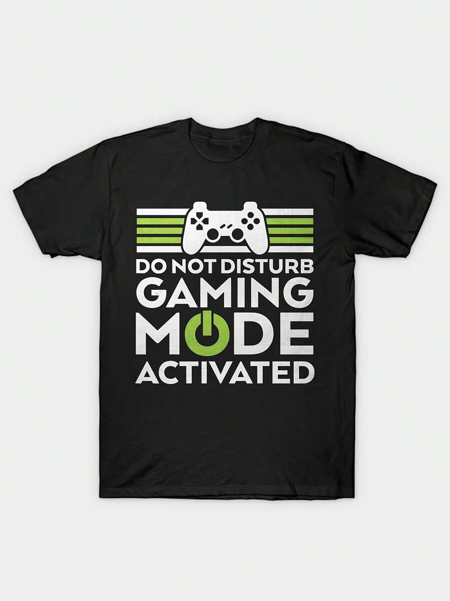Gaming Classic Do Not Disturb Gaming Mode Activated Controller Print - Black - View 1