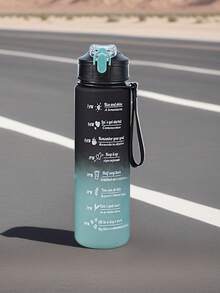 3pcs Portable Gradient Color Sports Water Bottle Set, With Handle & Plastic Straw, Outdoor Water Cup - Multicolor - View 22
