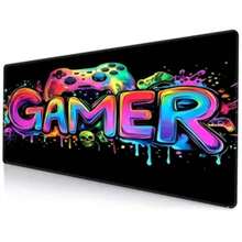 Qualidade Superior: Este Mouse Pad para Jogos possui um design de duas faces. A frente é feita de material suave e macio de alta qualidade para uma sensação confortável, enquanto a parte de trás possui uma base de borracha antiderrapante com bordas finamente costuradas. - Multicolorido - Visão 20