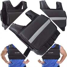 Adjustable Weighted Vest for Fitness Training - Negro - - Ver 1