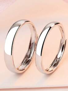 两件套皇冠式开口永恒戒指套装——婚礼、情人节或任何特殊场合的完美之选