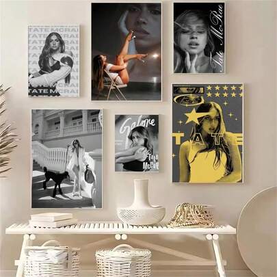 1 Pc Tate McRaeS Singer Poster, Music Album Poster, Singer Poster, Wall Art, Wall Decor, Modern Minimalist Style Posters, Living Room And Room Decoration, Bathroom Decoration, Ideal Gift, No Frame