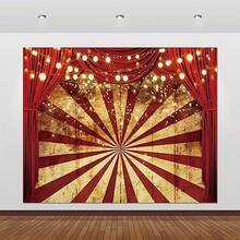 1 tấm phông nền chủ đề rạp xiếc, tiệc lễ hội, phông nền rèm đỏ, tiệc mừng em bé, tiệc sinh nhật, phông nền chụp ảnh, trang trí bàn bánh kem, lễ hội, sinh nhật, lễ kỷ niệm, trang trí trong nhà và ngoài trời, trang trí sự kiện ngoài trời - Nhiều màu - Xem 2