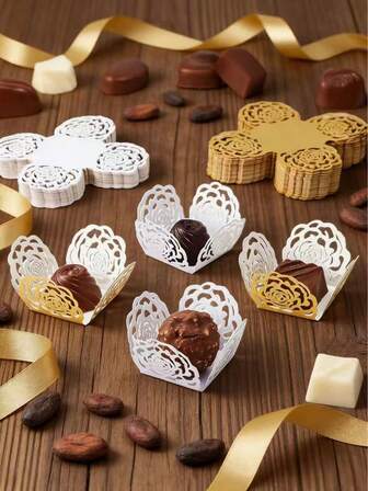 20个装糖果巧克力蕾丝纸礼盒，优雅甜点杯，母亲节包装盒，糖果盒，巧克力盒，派对礼品，生日装饰，婚礼装饰，派对用品，周年纪念，烘焙工具，家居厨房配件，送给妈妈的礼物