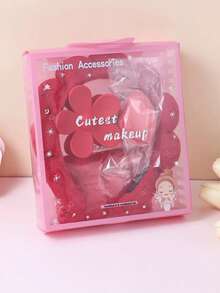 5pcs Women's Sponge SPA Headband, Wristband, And Large Flower Hair Clip Gift Set, Decorative Packaging, Suitable For Parties, Gifts, And Everyday Use, Claw Clips, Hair Barrettes - Multicolor - View 4