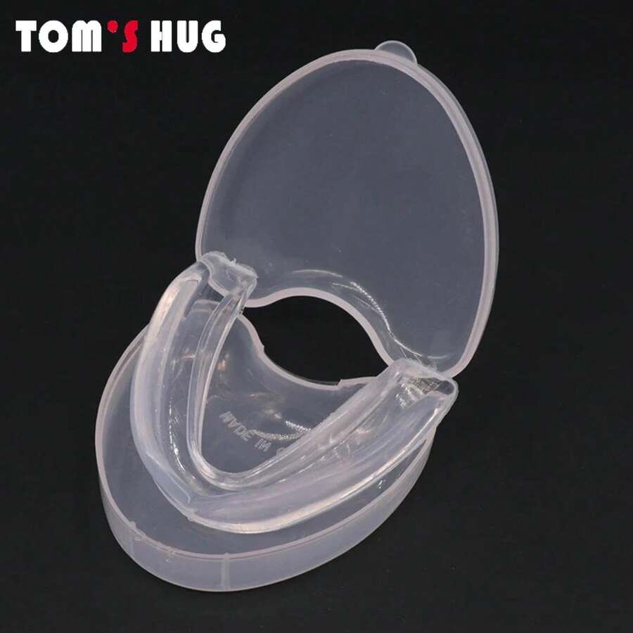 Sports Mouth Guard Boxing Sanda Karate Taekwondo Fighting Game Training Anti-Molar Protect Basketball Football Stereotype Safety - 藍色有盒 - 查看 1