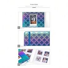 1本288格相册，适用于富士Mini 11/12/40/90/99 Liplay拍立得相机，迷你链接打印机相册，兼容惠普Zink 2x3英寸照片打印机 - 彩色 - 查看 4