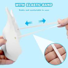 1/6/10/20pcs Orc Mask, White Cat Fox Mask, Blank DIY Mask, Animal Half Face Mask, Masquerade Costume Party Role Play - White - View 7