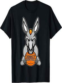 Camiseta de jugador de baloncesto de burro - Negro - Ver 1