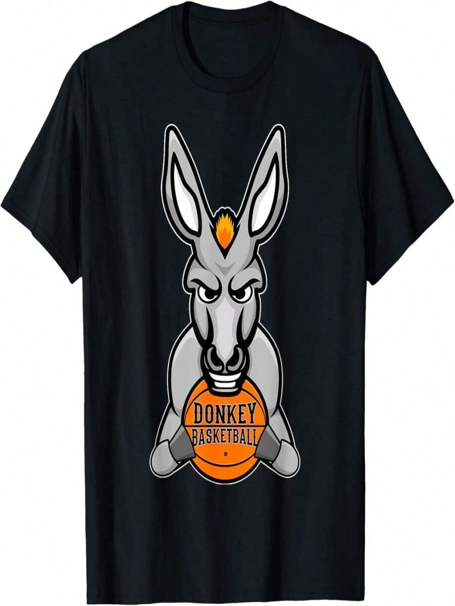 Camiseta de jugador de baloncesto de burro - Negro - Ver 1