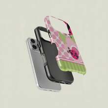 Floral Dot Ladybug Print Phone Case, Durable Two-In-One Protection, Fits  17 16 15 14 13 12 Pro,  Galaxy S25 S24 S23 S22 Ultra Series - Mixed Color 1 - View 5