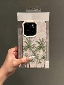 1 buah Casing Ponsel TPU Minimalis Warna Putih dengan Motif Pohon Palem, Kompatibel dengan Apple 17, 16, 15, 14, 13, 12, 11 Pro Max, Air, dan Seri Lainnya, Versi Internasional, Bukan Versi Domestik - MultiWarna - View 5