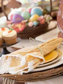 12个/6个/2个/1个兔耳朵餐巾环，兔头餐巾固定环，合金餐巾环，适用于复活节、婚礼、餐桌装饰