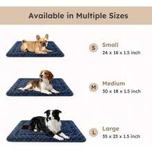 Tapete de cama para perro, reversible de doble cara, suave y esponjosa, cálida y refrescante, lavable aáquina, suministros para jaula y casa, uso en interiores y exteriores, cama de gato - Azul - Ver 7