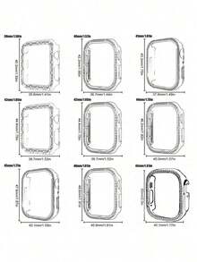 Compatible With Watch Band And Combo.Stylish And Casual, Both Men And Women.Featuring A Soft, Breathable, Adjustable, Loop-Shaped Stainless Steel Woven Magnetic Clasp Band With A Sparkling-Encrusted, Drop-Resistant, And Scratch-Resistant Pc And Tempered Glass Protective Film, This Two-In-One Is Compatible With Watch Series Ultra/11/10/9/8//6/5/4/3/Se, With 38/40/41/42/44/45//49mm Bands And Cases. - Hồng ánh sao - Xem 3