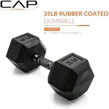 CAP Barbell Coated Hex Dumbbell Weight | Multiple Options - Negro - - Ver 3