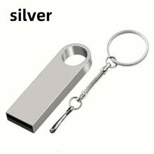 [High-Speed USB Flash Drive] High-Speed 128GB USB 3.0 Flash Drive| Plug & Play, No Driver Needed - Portable External Storage For Phone, PC, Car, TV, Tablet, Laptop With One-Click Backup| Sleek Metallic Finish, Durable Construction, Secure Data Transfer - Silver - View 4