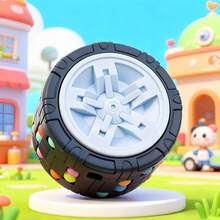 3D Cylinder Cube Toy Magic Spinner Spiral Sliding Puzzle Game, Stress-Relieving Educational Toy For Children (Red, Blue, Black) - 黑色 - 查看 9