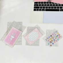 10/20pcs Colorful Heart Sticker Sheets, A7 Size Transparent Inner Pages, 3D Embossed Stickers, Refill For Photo Card Storage, Album, Book, Ring Binder, Sticker Storage, School & Office Supplies For New Semester - Multicolor - View 3
