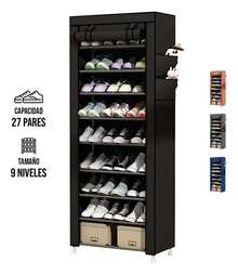 Hua Tang Zapatera de 9 Niveles, Organizador de Zapato,Con funda antipolvo y cremallera,Ajustable que ahorra espacio,Adecuado para guardar zapatos en el salón y el dormitorio. - Multicolor - Ver 1