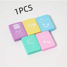 1-5pcs/Set Cute Cartoon Eraser Gift Set, School Supplies Stationery, Holiday Rewards For Kids