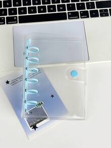 A7 Transparent Loose-Leaf Notebook, Monthly/Dot Grid/Squared/Lined Refillable Diary Notebook, A7 Ring Binder Notebook - Multicolor - View 12