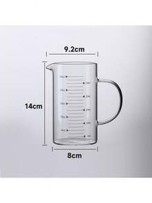 Tazza dosatrice in vetro borosilicato resistente al calore con manico antiscivolo e beccuccio a V - Resistente ai microonde e agli urti - Vetro trasparente con indicazioni in millilitri - Adatto per cottura, laboratorio, servizio - Confezione singola (disponibile in misure da 350ml/500ml/1L) - Multicolore - Visualizzare 19
