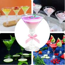 5盎司塑料马提尼杯 - 适用于鸡尾酒、香槟和甜点 - 可重复使用，是婚礼、情人节、生日、派对、母亲节、新年等场合的理想之选 - 多色/款式隨機 - 查看 7