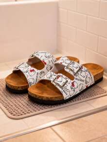 Sanrio &  Licensed Kids' -Style Slide Sandals | Cute Cartoon Summer Slippers - White - View 11