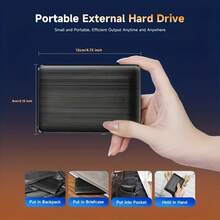 New Model For 2025, RUSHBGM 4TB Portable High-Speed Mobile Hard Disk HDD, 4TB Large-Capacity USB 3.0 Portable Hard Disk HDD, Shock-Resistant, Drop-Proof, Supports UASP+TRIM Dual Acceleration Protocol, Effectively Reduces Latency, Improves Reading And - Black - View 7