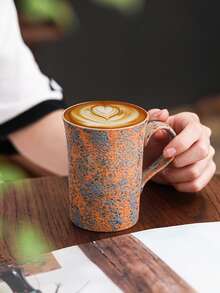 1 cốc cà phê latte bằng gốm 290ml, cốc nước đôi, cốc sữa mạch nha ăn sáng cá nhân hóa với nghệ thuật latte sáng tạo, cốc văn phòng bằng gốm thô, cốc tiệc tốt nghiệp, bộ ấm trà sản xuất tại Trung Quốc - Nhiều màu - Xem 3