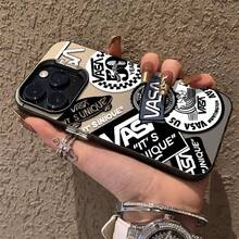 VASA Marca de Moda Compatible con Apple 15 Funda Plateada  14 Pro Creativa 13/11 Pro Max Cubierta Protectora Mate - IMD 2 en 1 Negro [S502 Streetwear Brand VASA] - Ver 5