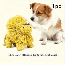 1 chiếc dây thừng gặm cho thú cưng, đồ chơi dây hình sư tử cho chó, dùng khi mọc răng, thích hợp làm quà Giáng sinh, mang theo khi ra ngoài, chơi tương tác hàng ngày ở nhà, phù hợp với chó cỡ vừa và nhỏ, chống gặm, quà Giáng sinh để bầu bạn với chúng. - Màu vàng - Xem 9
